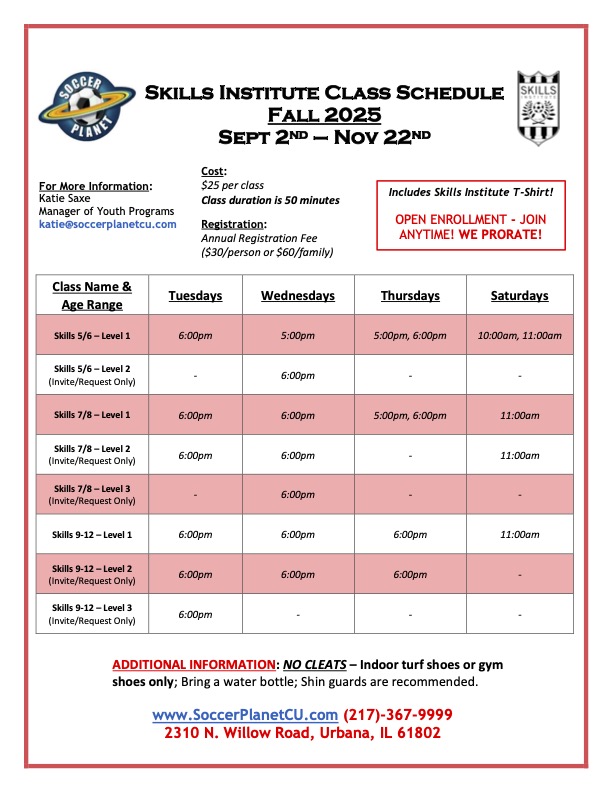 SI Flyer - Fall Season 2025