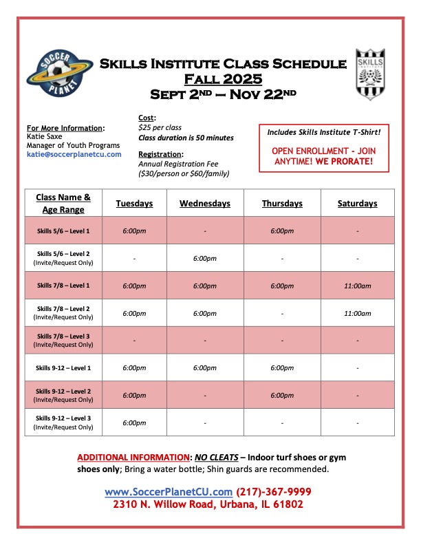Skills Institute Flyer - Fall 2025 Skills Institute Flyer - Fall 2025