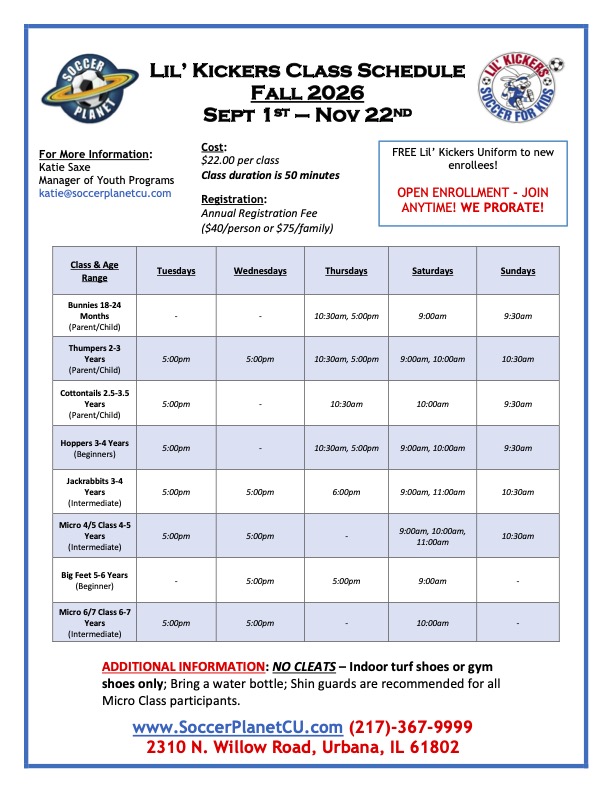 LK Flyer - Fall Season 2026