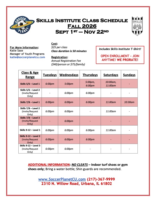 SI Flyer - Fall Season 2026